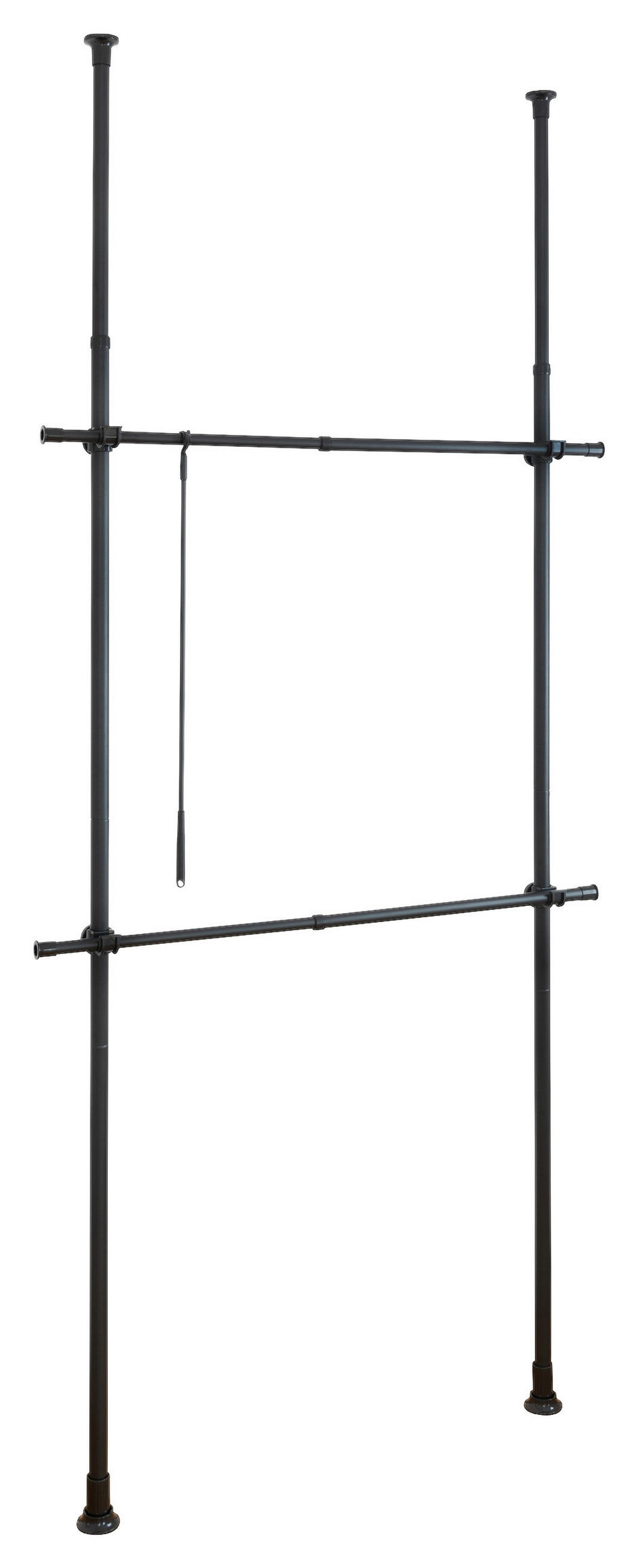 INNENEINTEILUNG 75/165/11 cm   - Schwarz, MODERN, Kunststoff/Metall (75/165/11cm) - Wenko