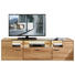 TV-ELEMENT Eiche furniert, massiv Eichefarben - Eichefarben/Alufarben, KONVENTIONELL, Holz/Holzwerkstoff (194/55/48cm) - Voleo