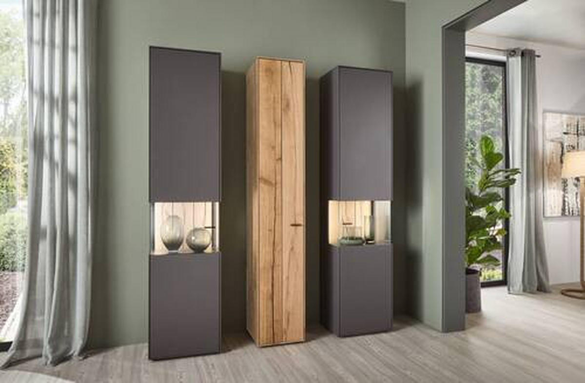 SCHRANK Eichefarben  35,5/205,5/37,1 cm  - Wildeiche/Eichefarben, Design, Holz/Holzwerkstoff (35,5/205,5/37,1cm) - Dieter Knoll