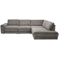 ECKSOFA Niels Andersson Grau Feincord  - Schwarz/Grau, Design, Kunststoff/Textil (316/242cm) - Niels Andersson