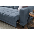 ECKSOFA in Webstoff Blau  216/302 cm  - Blau/Schwarz, Design, Textil/Metall (216/302cm) - Xora