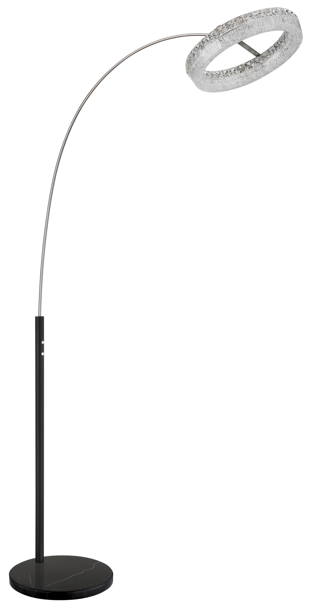 LED-STEHLEUCHTE 92,5/40/190 cm    - Klar/Schwarz, Design, Glas/Kunststoff (92,5/40/190cm) - Globo