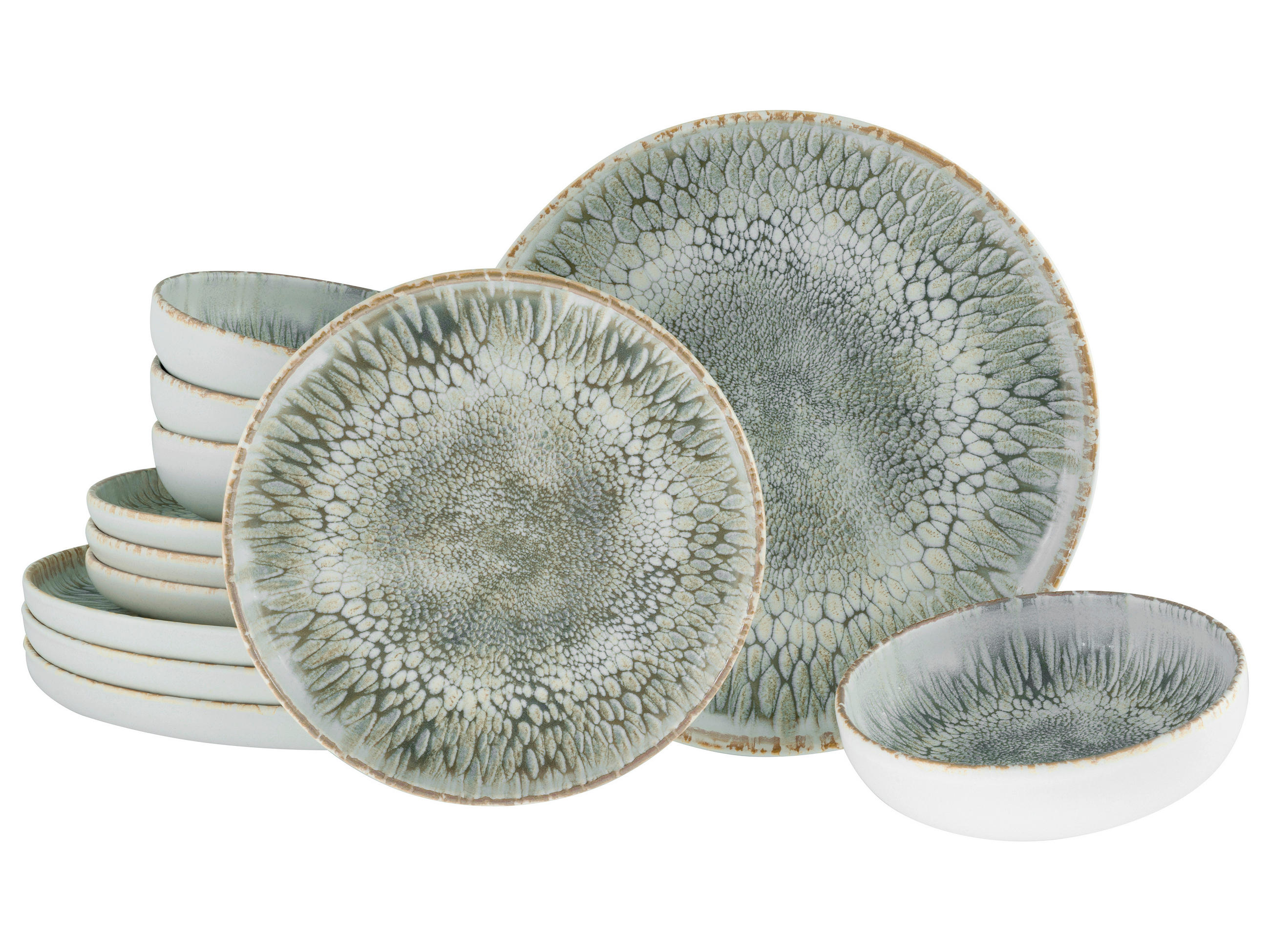 TAFELSERVICE 12-teilig  - Hellgrau, Trend, Keramik - Creatable