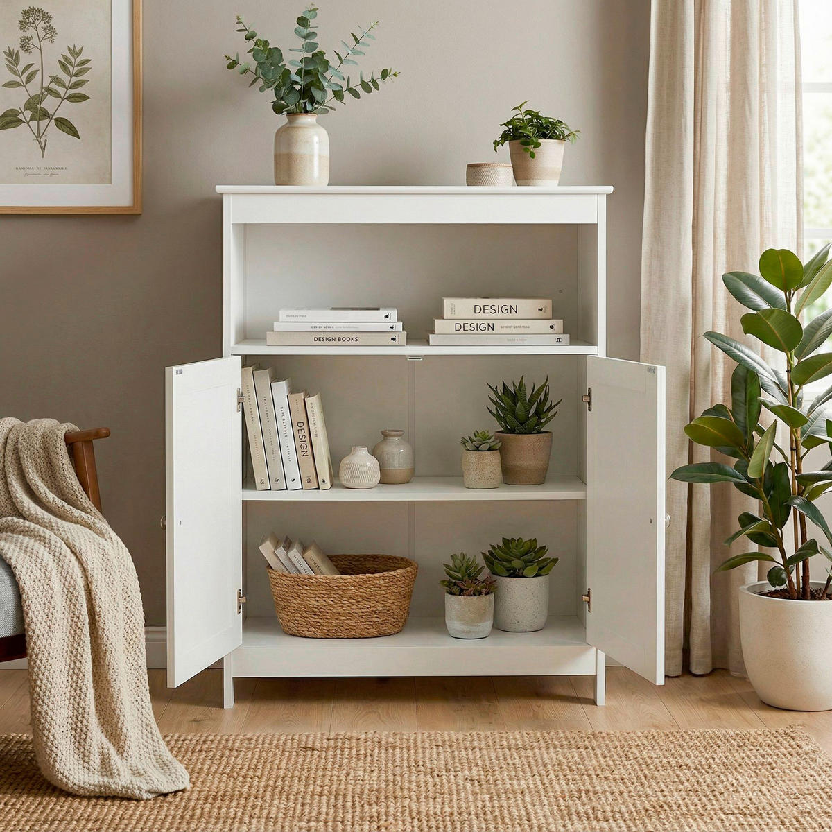 REGAL  60/80/28 cm Weiss  - Weiss, Design, Holzwerkstoff (60/80/28cm) - Livetastic