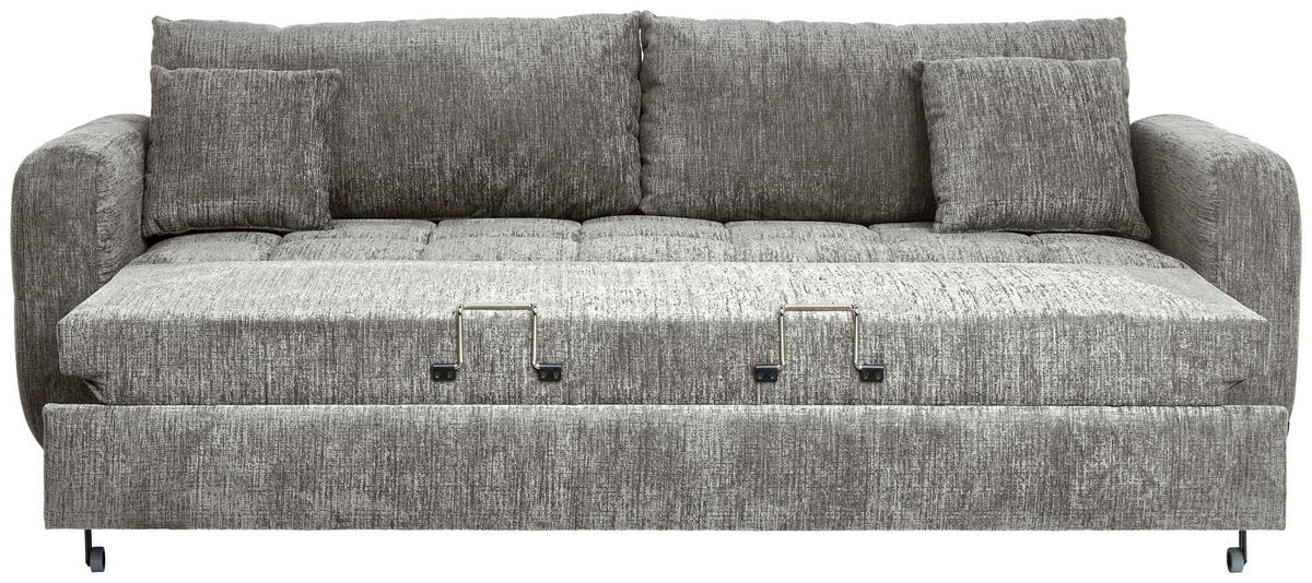 SCHLAFSOFA in Textil Dunkelgrau  - Dunkelgrau/Schwarz, Design, Holz/Textil (236/88/101cm) - Stylife