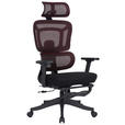 CHEFSESSEL Netzbespannung Rot, Schwarz  - Rot/Schwarz, Design, Kunststoff/Textil (67,5/126/134/65cm) - Novel