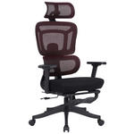 CHEFSESSEL Netzbespannung Rot, Schwarz  - Rot/Schwarz, Design, Kunststoff/Textil (67,5/126/134/65cm) - Novel