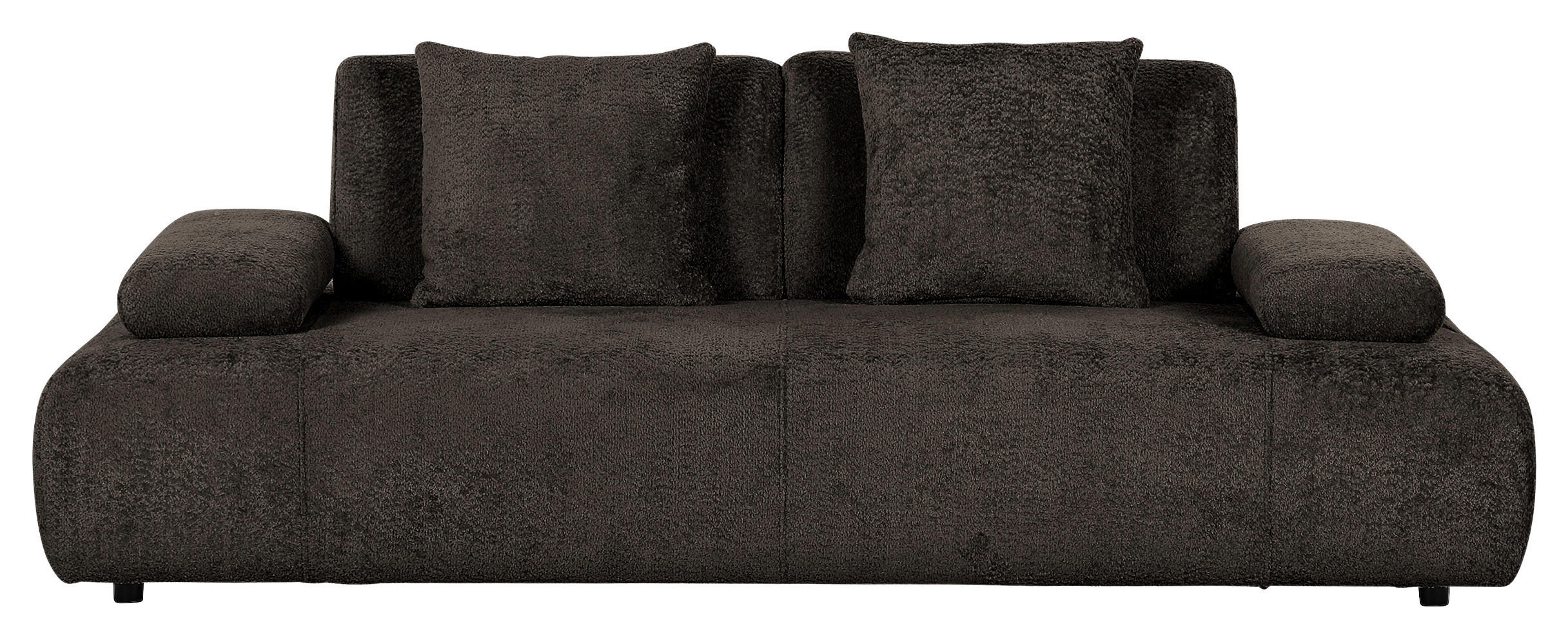 SCHLAFSOFA Chenille Anthrazit  - Anthrazit/Schwarz, Konventionell, Kunststoff/Textil (235-255/80/116-138cm) - Carryhome