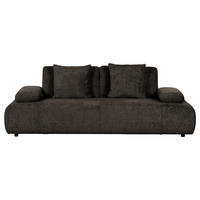 BÄDDSOFFA i chenille antracit  - svart/antracit, Klassisk, textil/plast (235-255/80/116-138cm) - Livetastic