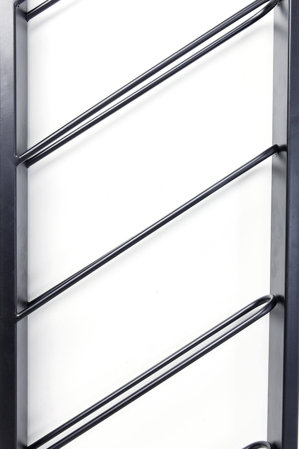 WEINREGAL 36/160/6 cm  - Schwarz, Design, Metall (36/160/6cm) - Kare-Design