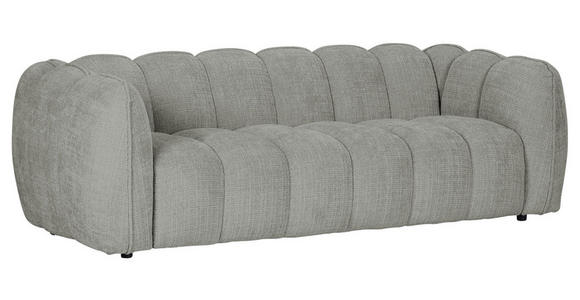 BIGSOFA in Chenille Dunkelgrau - Dunkelgrau/Schwarz, KONVENTIONELL, Kunststoff/Textil (217/74/100cm) - Carryhome