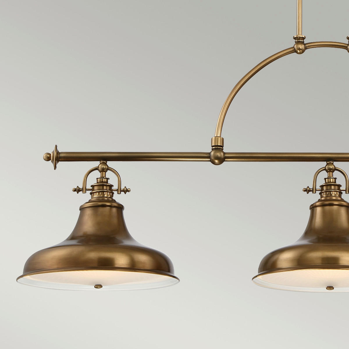 HÄNGELEUCHTE  133.3/73/34.3 cm   - Messingfarben, Design, Glas/Metall (133.3/73/34.3cm) - Elstead Lighting