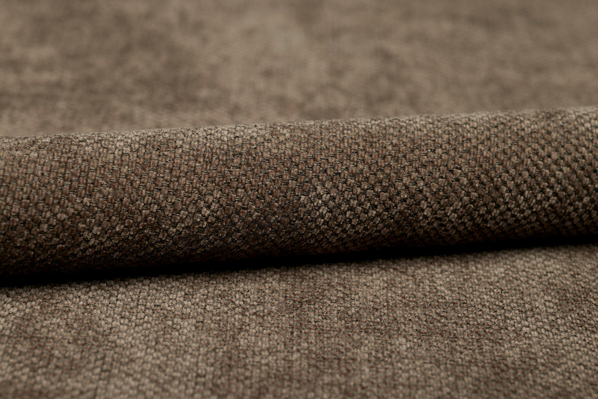 ECKSOFA Braun Flachgewebe  - Schwarz/Braun, KONVENTIONELL, Textil/Metall (252/162cm) - Carryhome