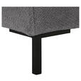 ECKSOFA Hellgrau Webstoff Rückenkissen, Bettkasten, Schlaffunktion, Rücken echt, Liegefläche im Originalstoff  - Hellgrau/Schwarz, KONVENTIONELL, Textil/Metall (292/192cm) - Carryhome