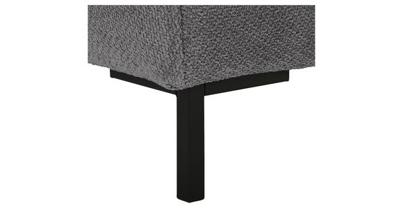 ECKSOFA Hellgrau Webstoff Rückenkissen, Bettkasten, Schlaffunktion, Rücken echt, Liegefläche im Originalstoff  - Hellgrau/Schwarz, KONVENTIONELL, Textil/Metall (292/192cm) - Carryhome