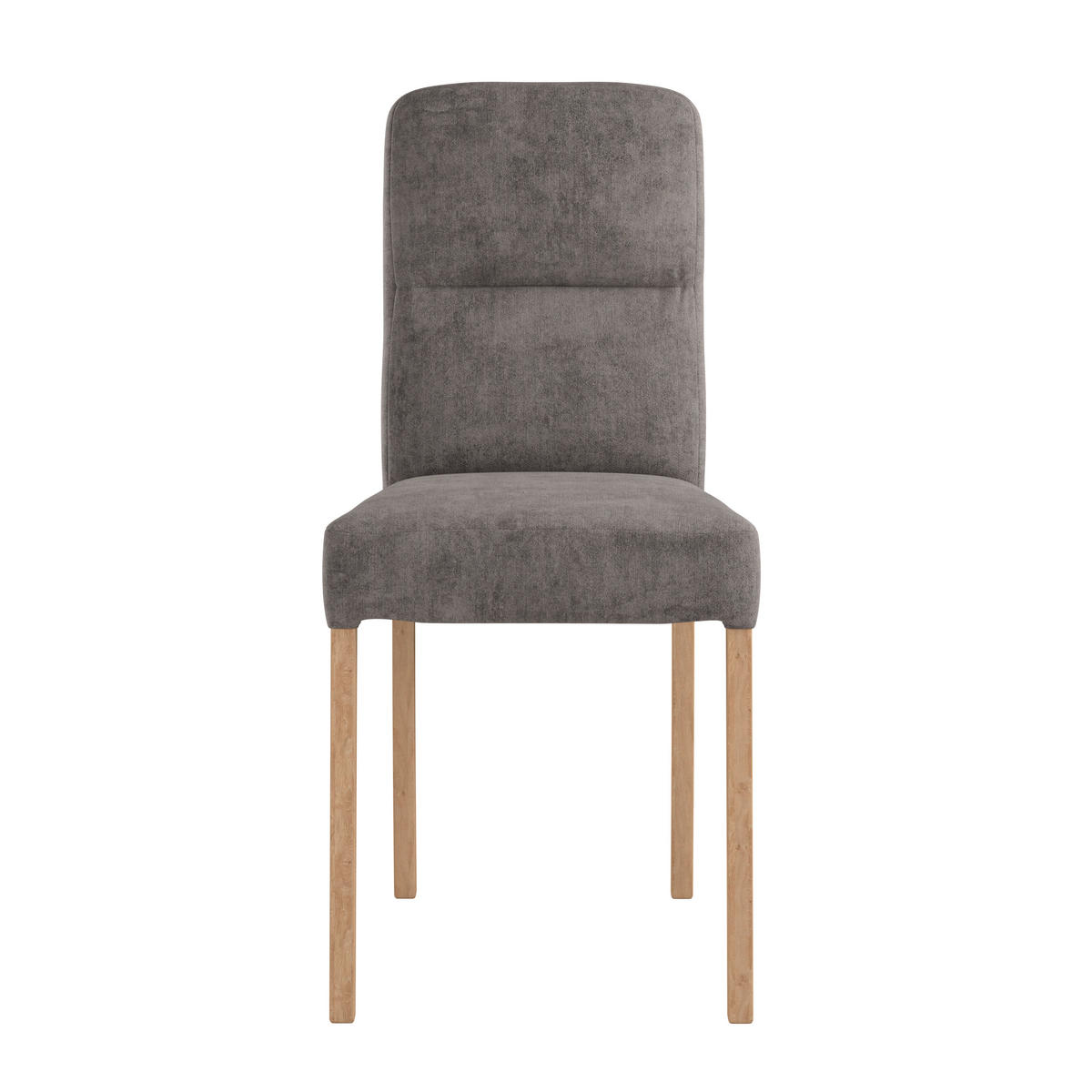 STUHL - Eichefarben/Grau, KONVENTIONELL, Holz/Textil (43/91/58cm) - Livetastic