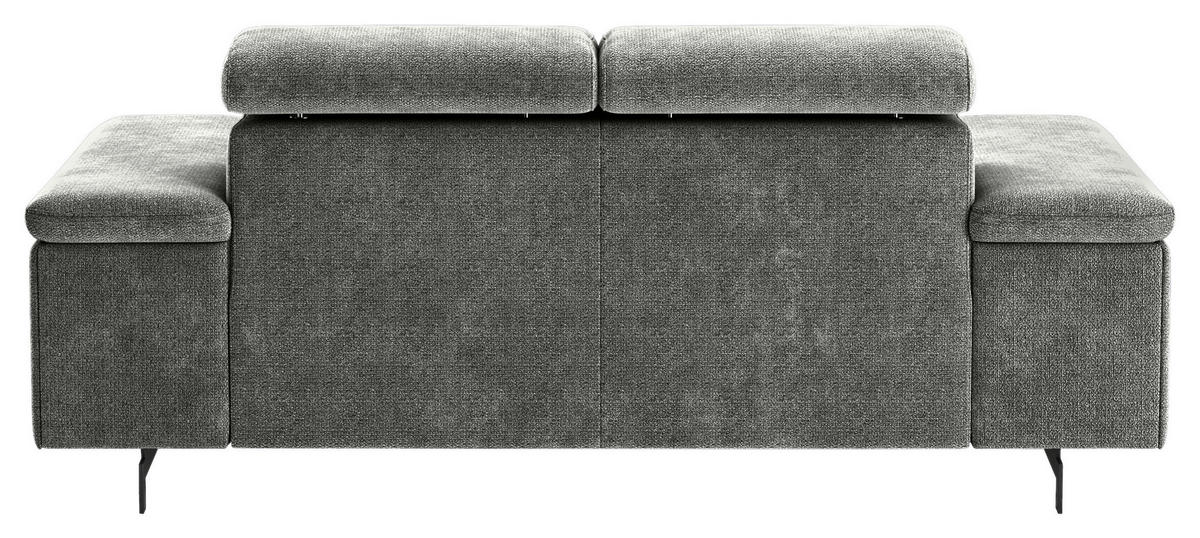 2-SITZER-SOFA in Grau  - Schwarz/Grau, Textil/Metall (198/81/100cm) - MID.YOU