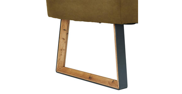 ECKBANK 173/215 cm  in Eichefarben, Cognac  - Eichefarben/Cognac, KONVENTIONELL, Holz/Textil (173/215cm) - Voleo