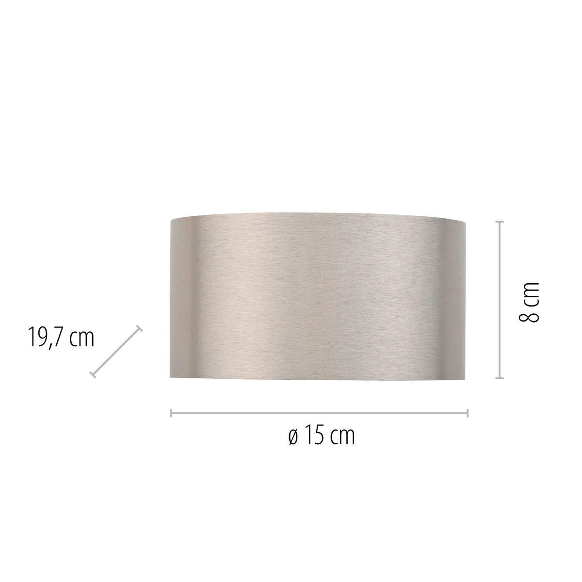 LED-WANDLEUCHTE Pure Clipse 18,5/15/8 cm   - Alufarben, Design, Kunststoff/Metall (18,5/15/8cm) - Neuhaus PURE