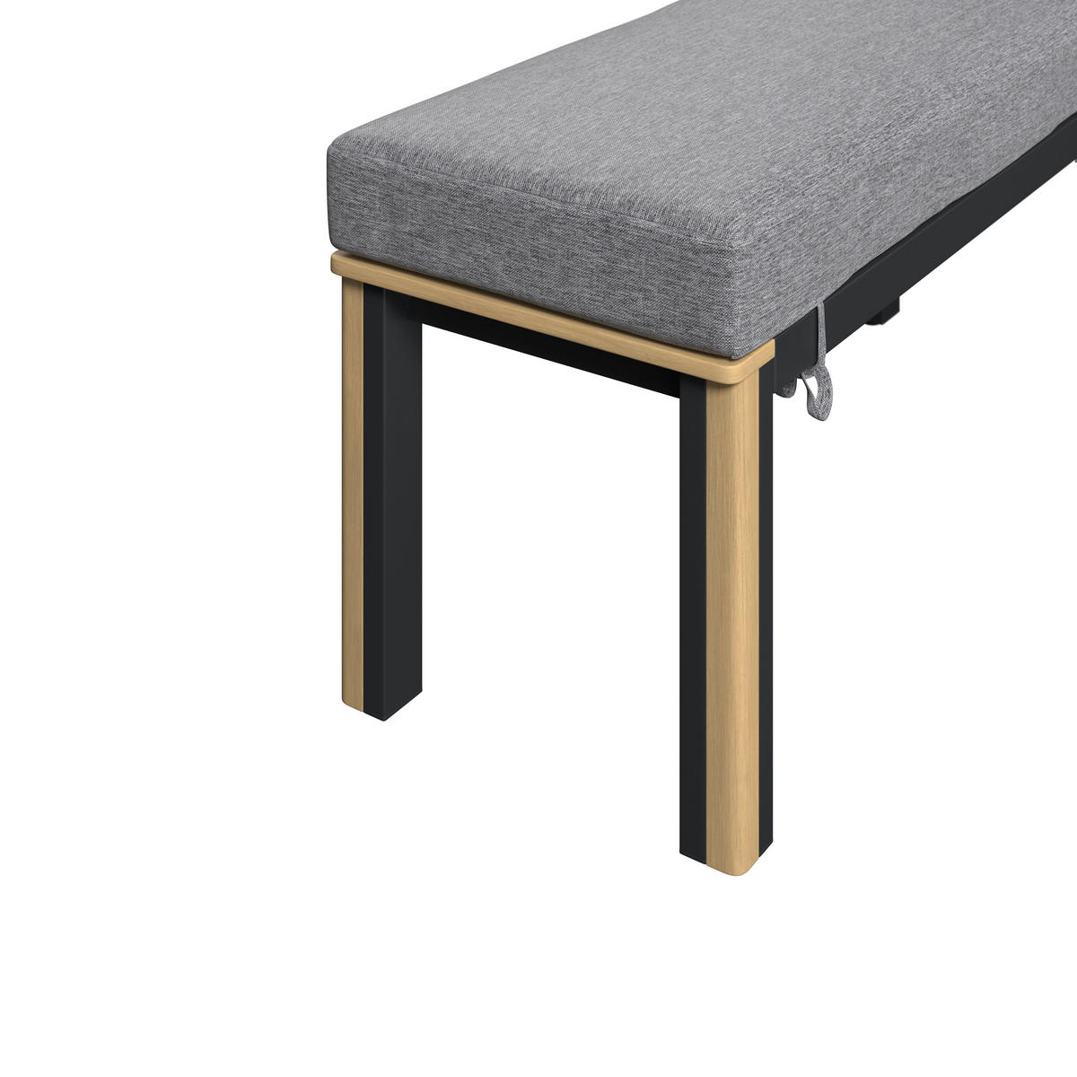 VRTNA GARNITURA   drvo, metal, tekstil  antracit, siva, boje tikovine  - boje tikovine/siva, Design, drvo/metal (230/230cm) - Ambia Garden