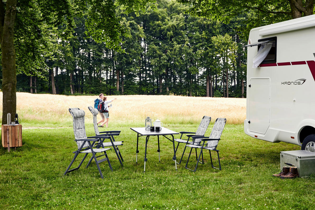 CAMPINGSESSEL - Anthrazit/Grau, KONVENTIONELL, Textil/Metall (55/99/73cm) - Siena Garden