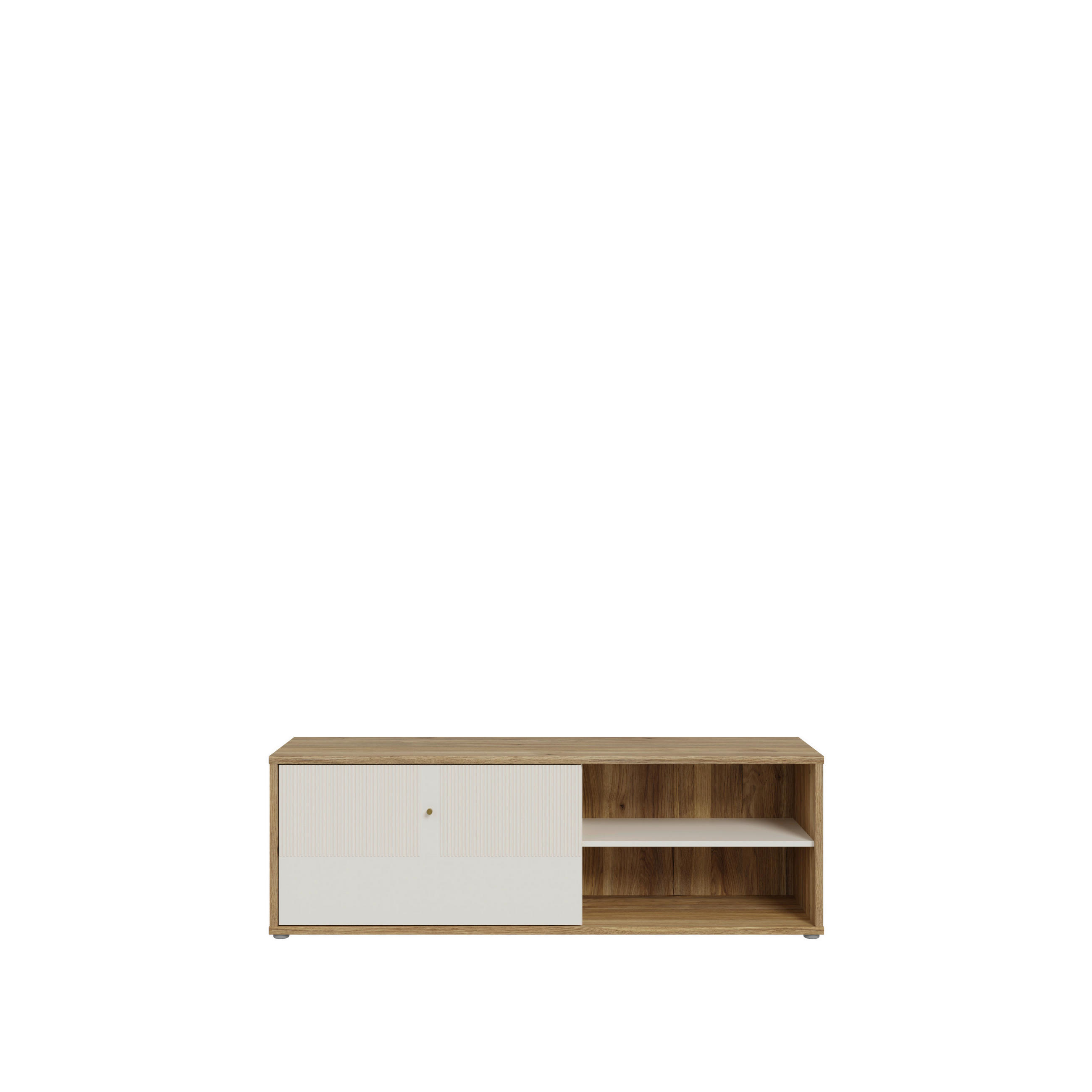 Xora KOMODA POD TELEVIZI, pískové barvy, 154,2/51,1/42 cm