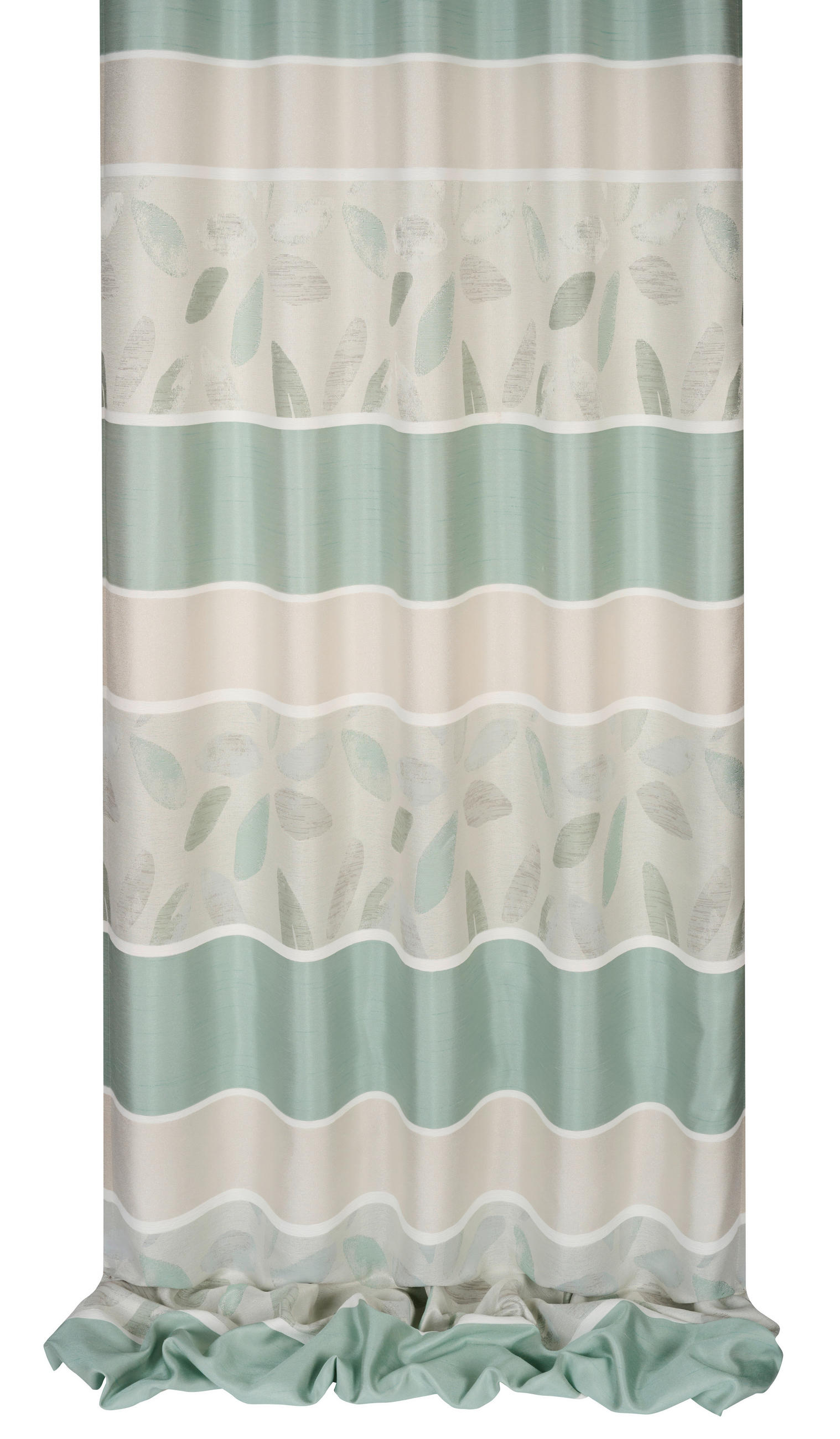 VORHANGSTOFF per lfm halbtransparent  - Türkis, KONVENTIONELL, Textil (140cm) - Esposa