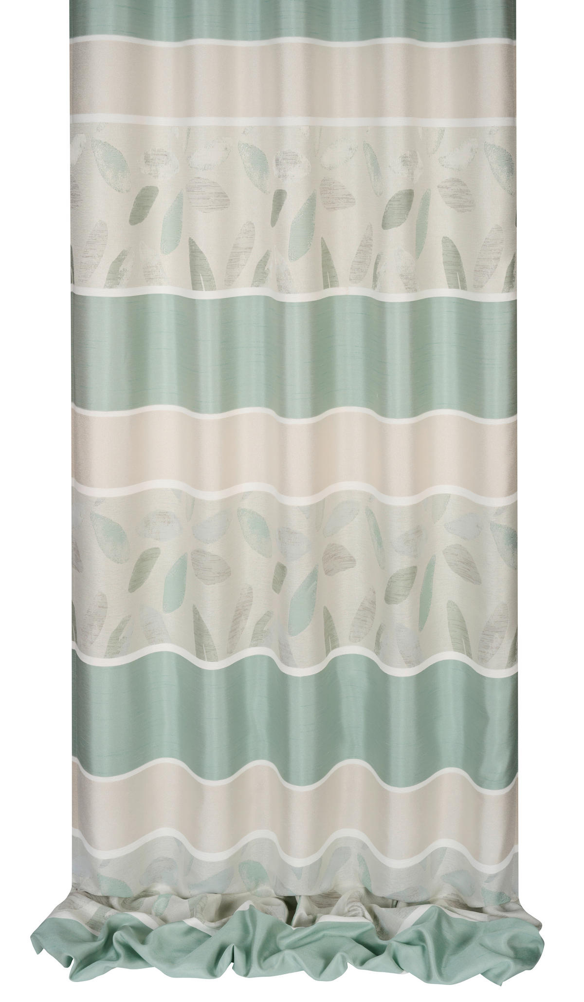 VORHANGSTOFF per lfm halbtransparent  - Türkis, KONVENTIONELL, Textil (140cm) - Esposa
