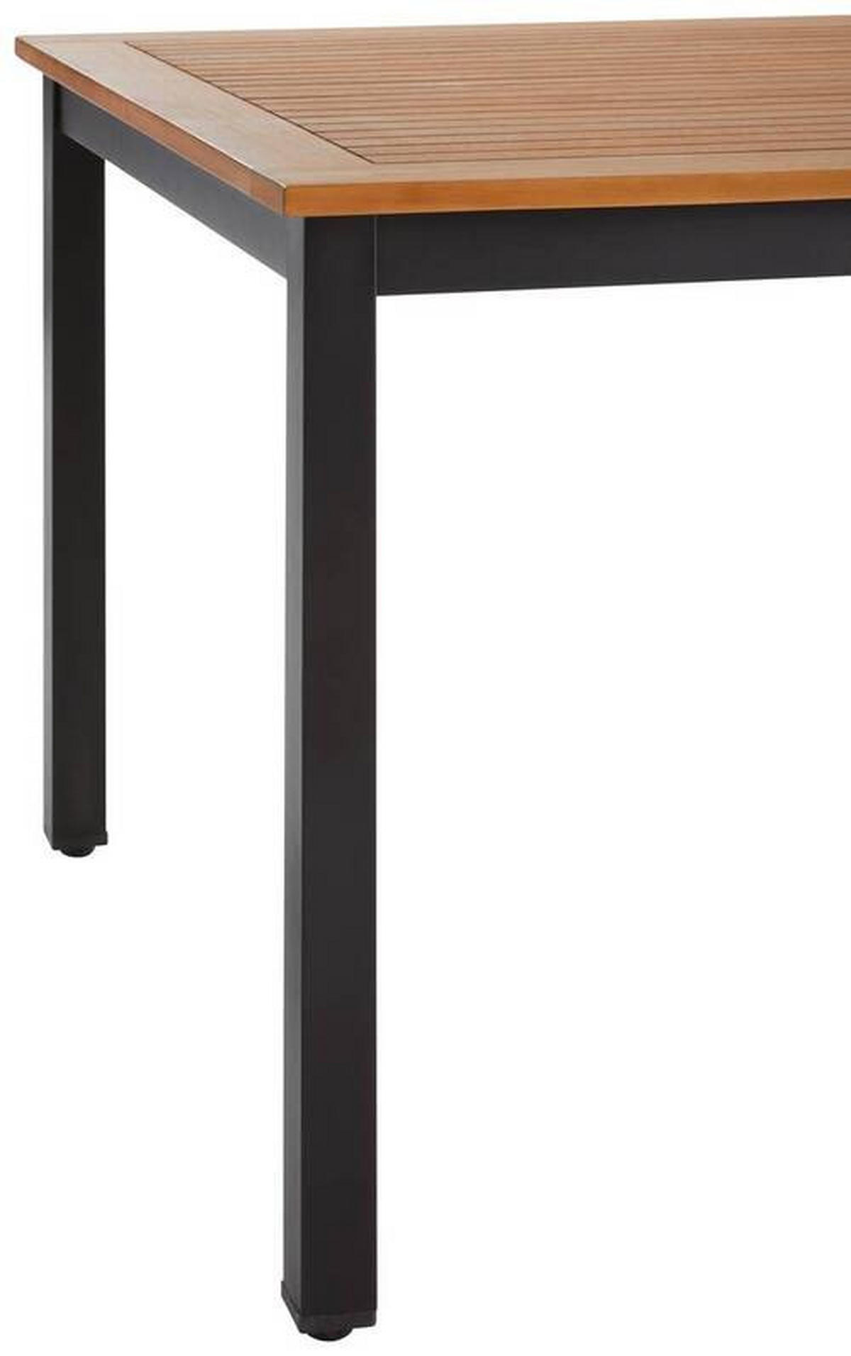 ZÁHRADNÝ STÔL, drevo, kov, 180-240/100/75 cm - čierna/farba tíku, Modern, kov/drevo (180-240/100/75cm) - Ambia Garden