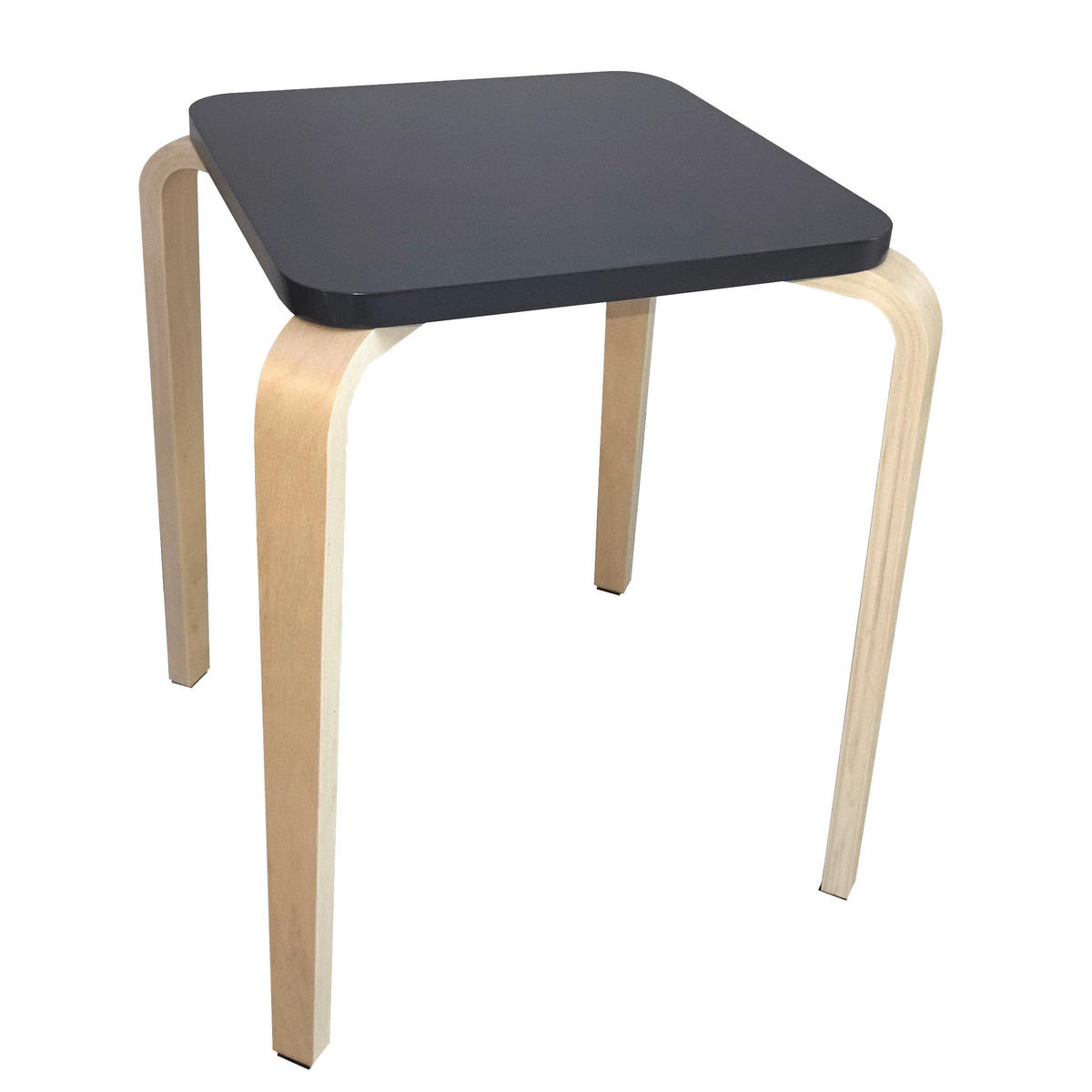 STAPELHOCKER Anthrazit, Naturfarben  - Anthrazit/Naturfarben, Basics, Holz (33/45/33cm) - Boxxx