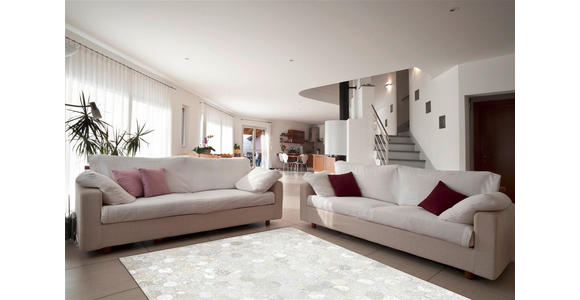 FLACHWEBETEPPICH 120/170 cm Spark 210 Grau / Silber Grau, Silberfarben  - Silberfarben/Grau, Basics, Leder/Textil (120/170cm) - Novel