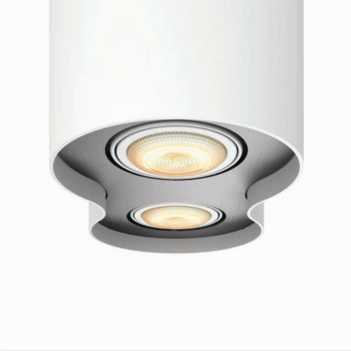 LED-DECKENLEUCHTE White Ambiance Pillar  Smart 19,3/12/10,3 cm   - Weiß, Basics, Metall (19,3/12/10,3cm) - Philips HUE