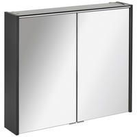 SPIEGELSCHRANK 80/68,3/16 cm  - Anthrazit/Alufarben, MODERN, Glas/Holzwerkstoff (80/68,3/16cm) - Voleo