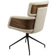 ARMLEHNSTUHL  in Eisen Webstoff  - Beige/Walnussfarben, Design, Holz/Textil (62/92/66cm) - Dieter Knoll