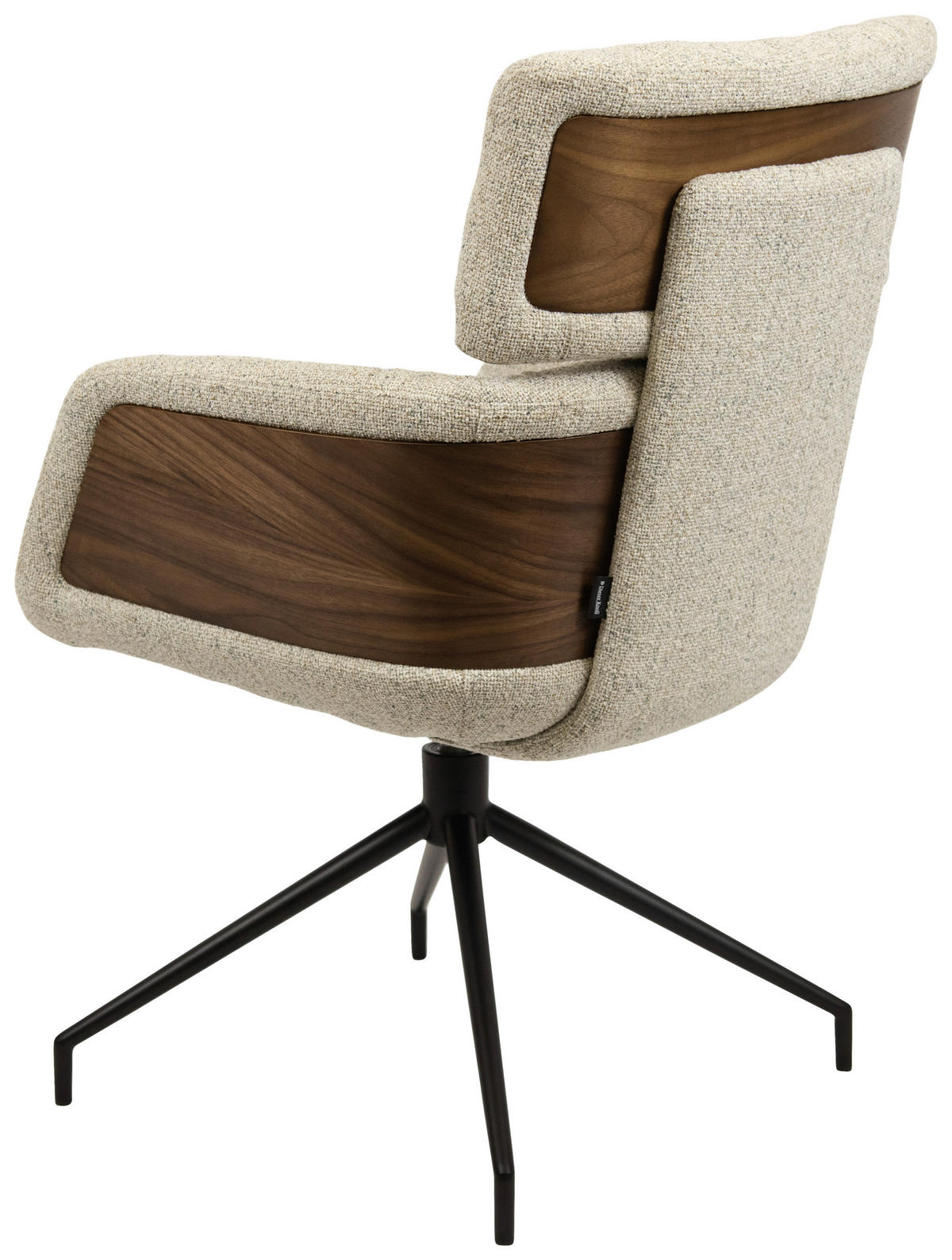 ARMLEHNSTUHL  in Eisen Webstoff  - Beige/Walnussfarben, Design, Holz/Textil (62/92/66cm) - Dieter Knoll