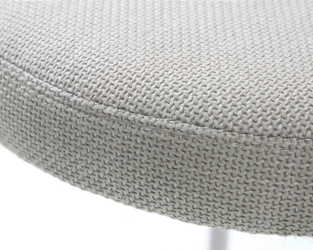 HOCKER Webstoff Sandfarben, Beige  - Sandfarben/Beige, Basics, Textil/Metall (43,5/48/43,5cm) - Xora