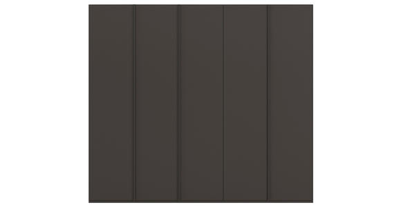 DREHTÜRENSCHRANK 251/235/61 cm,  in Graphitfarben, 5-türig  - Graphitfarben, Basics, Holzwerkstoff/Metall (251/235/61cm) - Novel