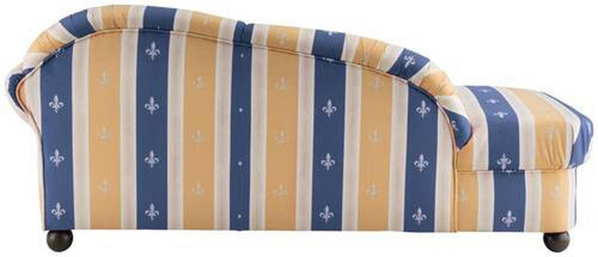 OTTOMANE in Mikrofaser Blau  - Wengefarben/Blau, KONVENTIONELL, Holz/Textil (190/84/86cm) - Livetastic