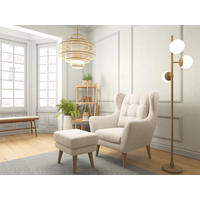 SESSEL in Webstoff Silberfarben  - Eichefarben/Silberfarben, KONVENTIONELL, Holz/Textil (91/107/94cm) - Trendmanufaktur