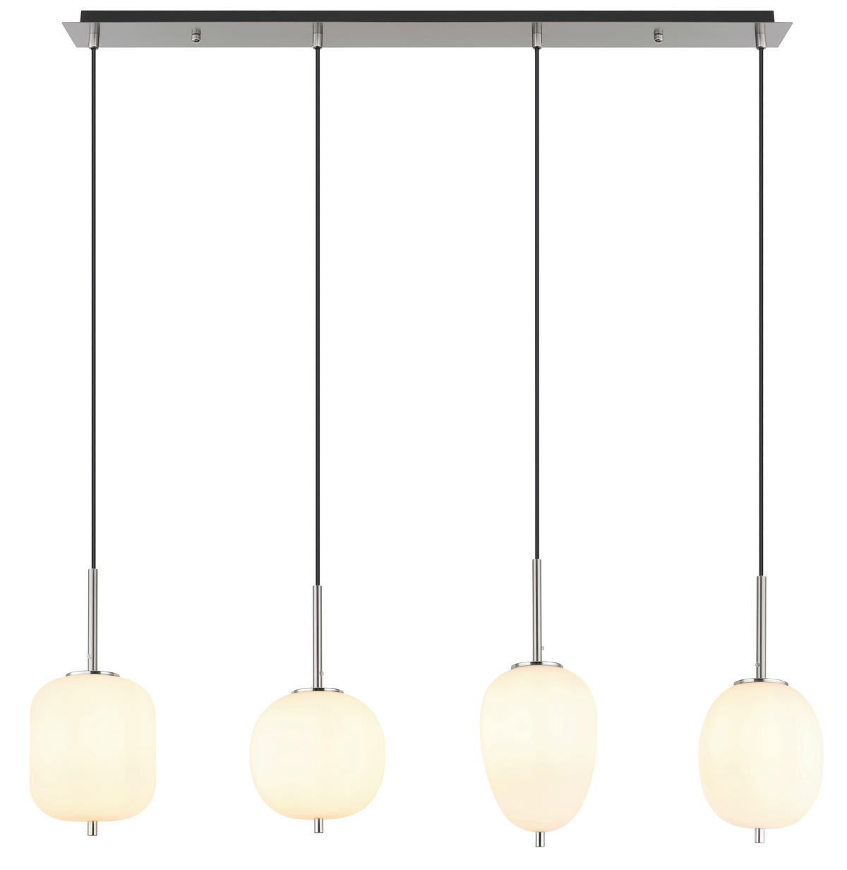 ZÁVĚSNÉ SVÍTIDLO, 110/18,5/120 cm  - černá/opál, Trend, kov/plast (110/18,5/120cm)