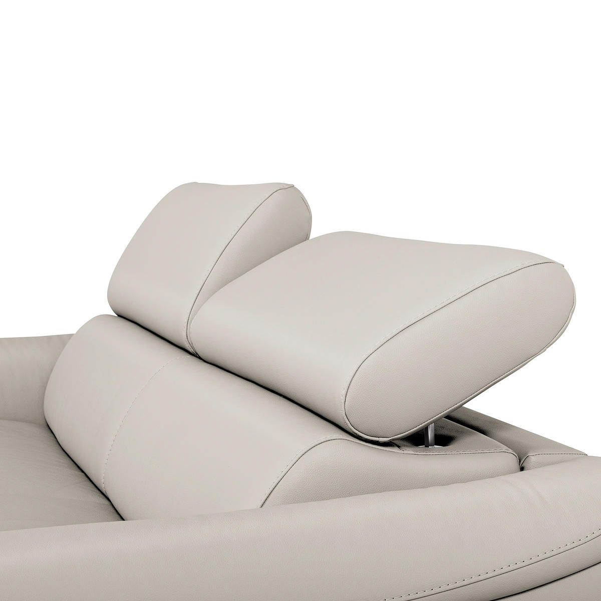 SCHLAFSOFA PAFOS Grau Echtleder Lederlook  - Schwarz/Grau, Design, Leder/Textil (203/77-98/103cm) - MID.YOU