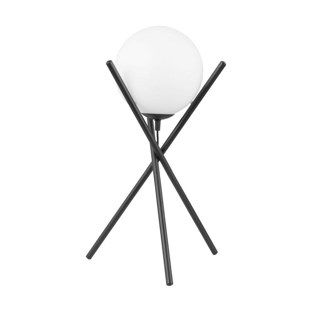 TISCHLEUCHTE - Weiss/Schwarz, Trend, Glas/Metall (23/48,5cm) - Eglo