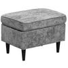 HOCKER Webstoff Grau  - Schwarz/Grau, KONVENTIONELL, Holz/Textil (63/43/42cm) - MID.YOU