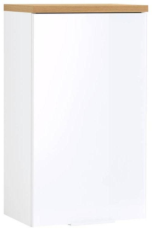 HÄNGESCHRANK 39/66/27 cm - Edelstahlfarben/Eichefarben, Design, Glas/Holzwerkstoff (39/66/27cm) - Germania
