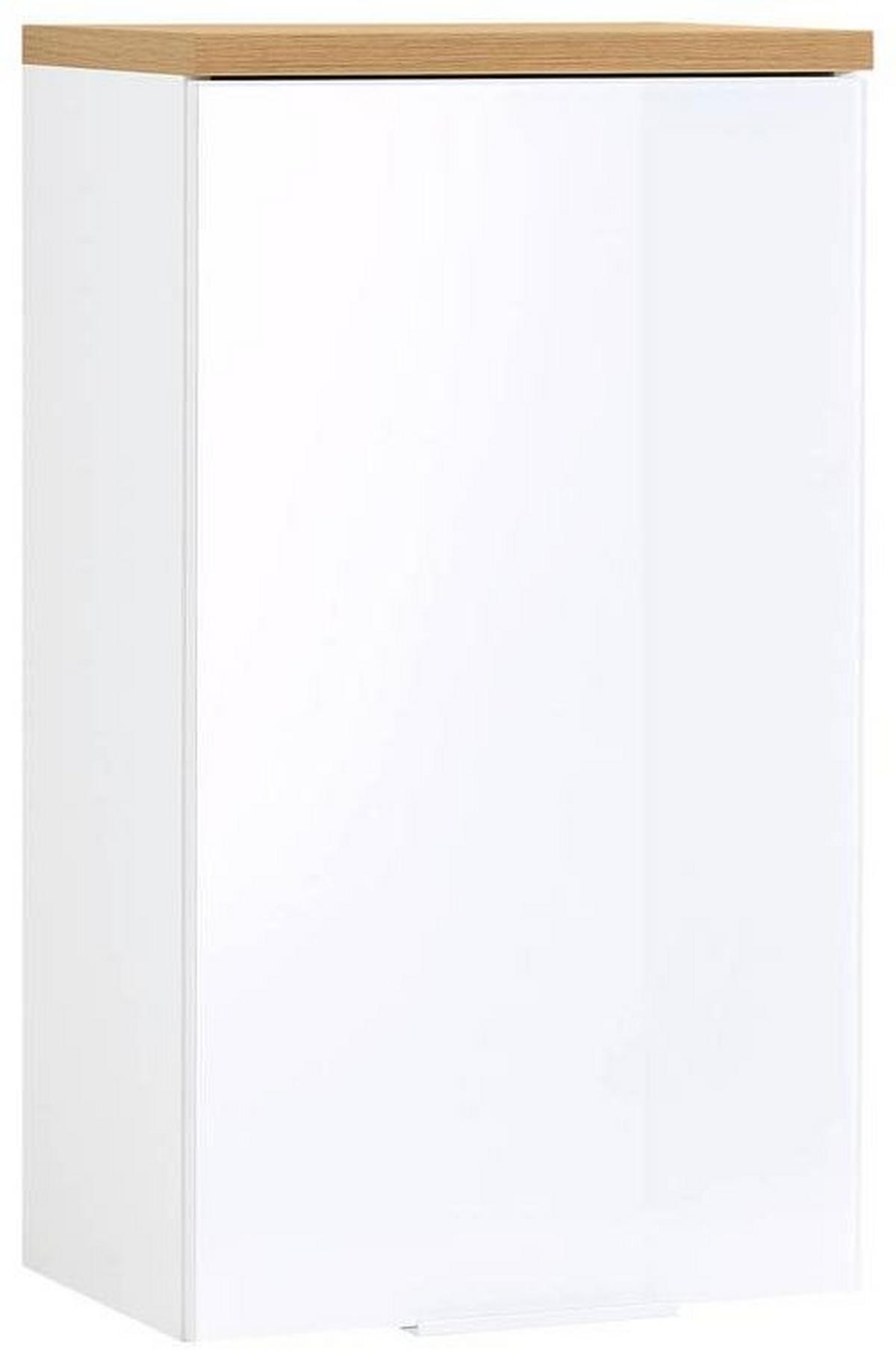 HÄNGESCHRANK 39/66/27 cm  - Edelstahlfarben/Eichefarben, Design, Glas/Holzwerkstoff (39/66/27cm) - Germania