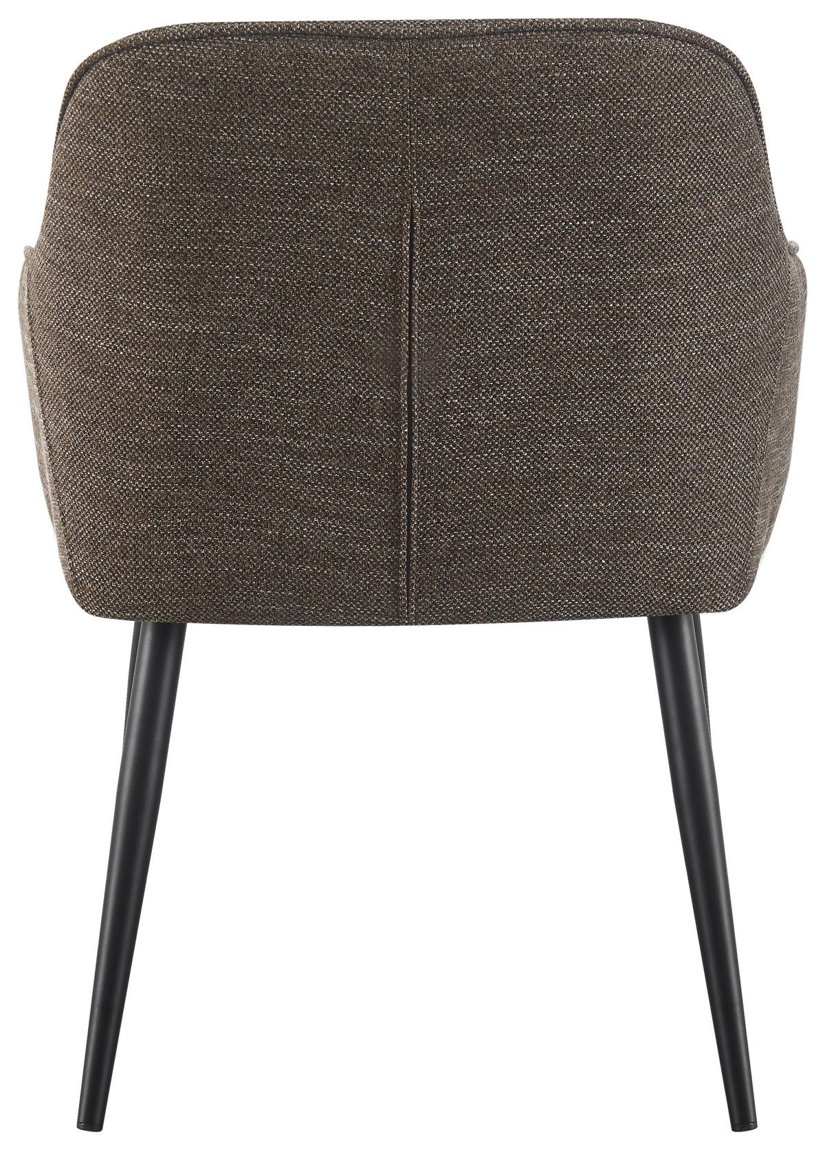 STOLIČKA S PODRÚČKAMI, železo, tkaná textília, hnedá, čierna - hnedá/čierna, Design, kov/textil (56/82/61,5cm) - Novel