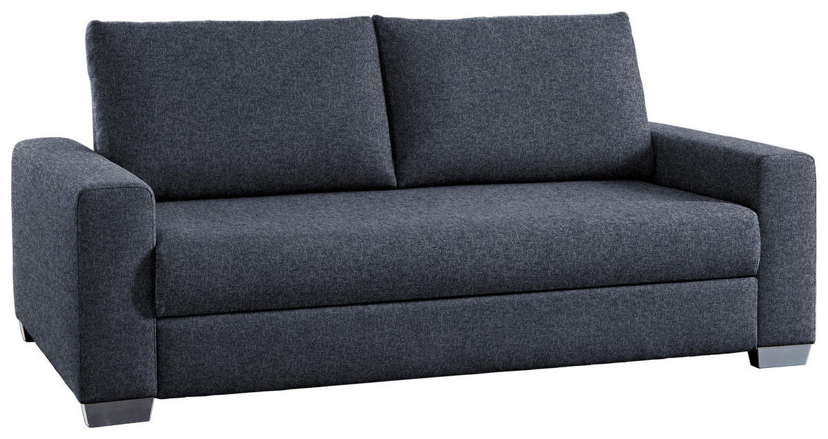 SCHLAFSOFA Textil Grau  - Silberfarben/Grau, Design, Holz/Textil (182/77-88/110/120cm) - Bali