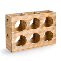 WEINREGAL  - Naturfarben, Basics, Holz (38/11/27cm) - Zeller Present