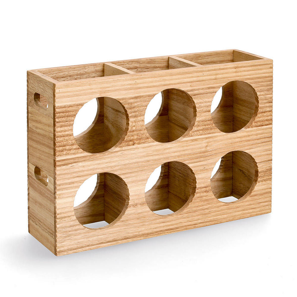 WEINREGAL  - Naturfarben, Basics, Holz (38/11/27cm) - Zeller Present
