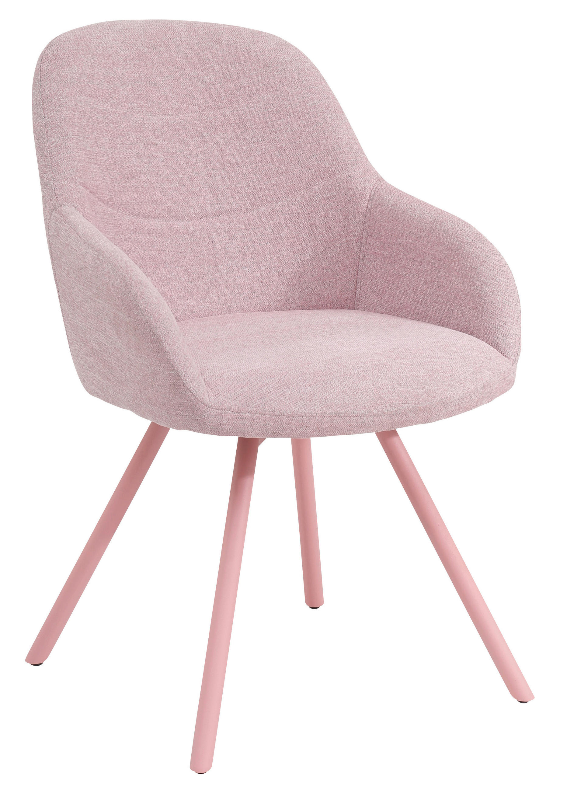 STUHL - Pink, Design, Textil/Metall (57/84,5/61cm) - Carryhome